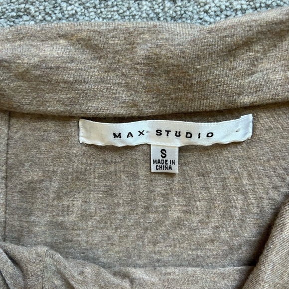 Max Studio Tan/Beige A-Line Flowy Stretch Skirt - Picture 4 of 5